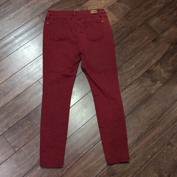 Judy Blue Burgundy Skinny Fit High Rise Stretch Denim Jeans SIZE 15/32 - Picture 5 of 8